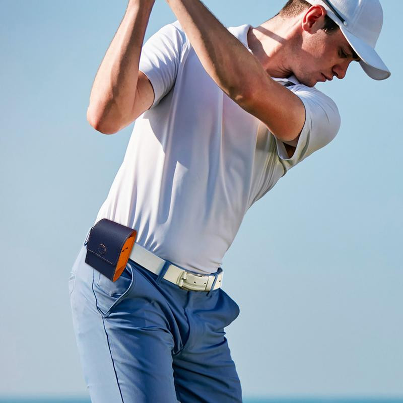 Golfi pallikoti kaugusmõõtja magnetümbris instrument Põrutuskindel veekindel diastimeetriga nahast ümbris Golf kaasaskantav vöökoht Ba