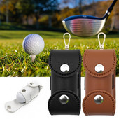 2 labdapozíció Praktikus golflabda tartó zseb Műbőr derék golftáska akasztócsattal kültéri használatra