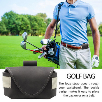 2022 Нова PU кожена чанта за топка за мини голф Чанта за кръста Чанта за държач на контейнер Чанта за топка за голф за мъже, жени, голф, спортни аксесоари