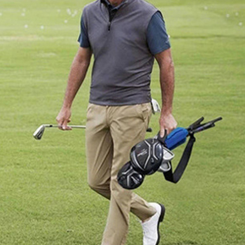 Minigolfiklubi kandekott Kerge väike golfikoti kandekott reisimiseks, must/punane/sinine