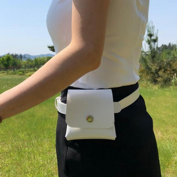 4-цветна чанта за кръста от изкуствена кожа за топка за голф Чанта за топка за голф, закачена на колана Външна торбичка Чанти Калъф за пътуване Преносима чанта за съхранение на кръста