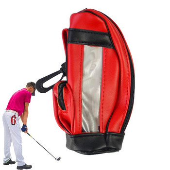 Малка чанта за топка за голф Водоустойчива PU кожена топка за мини голф Чанти за съхранение на кръста Преносима чанта за съхранение на кръста Консумативи за голф