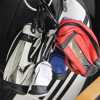 Малка чанта за топка за голф Водоустойчива PU кожена топка за мини голф Чанти за съхранение на кръста Преносима чанта за съхранение на кръста Консумативи за голф