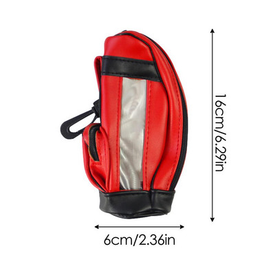 Maza golfa bumbiņu soma ūdensnecaurlaidīga PU ādas mini golfa bumbiņu jostasvietas uzglabāšanas somas Pārnēsājamas jostasvietas pakarināms uzglabāšanas maisiņš Golfa piederumi