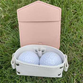 Чанта за голф с джобна топка за голф за мъже Чанта за голф от PU кожа Джоб за съхранение на топка за голф Спортна чанта