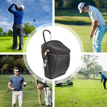Чанта за кръста за мини голф Голям капацитет Двуслойна чанта за голф Мини чанта за кръста с кука Найлонова топка за голф Организация Подарък за играч на голф