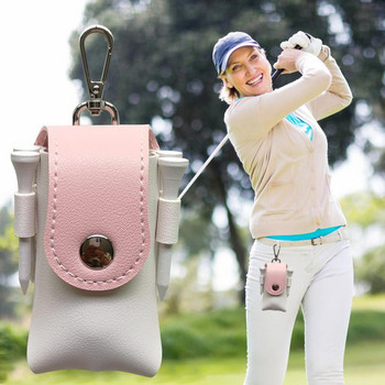 Τσάντα μίνι γκολφ με 2 μπάλες γκολφ 4 TEE τσάντα αποθήκευσης γκολφ μέσης Τσάντα PVC Μπάλες γκολφ προστατευτικό κάλυμμα τσέπης Προμήθειες γκολφ