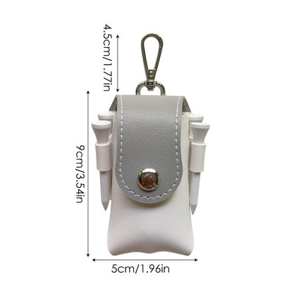 Mini golfa bumbiņu soma ar 2 golfa bumbiņām 4 TEE golfa vidukļa glabāšanas somas maisiņš PVC golfa bumbiņu kabatas aizsargapvalks Golfa piederumi