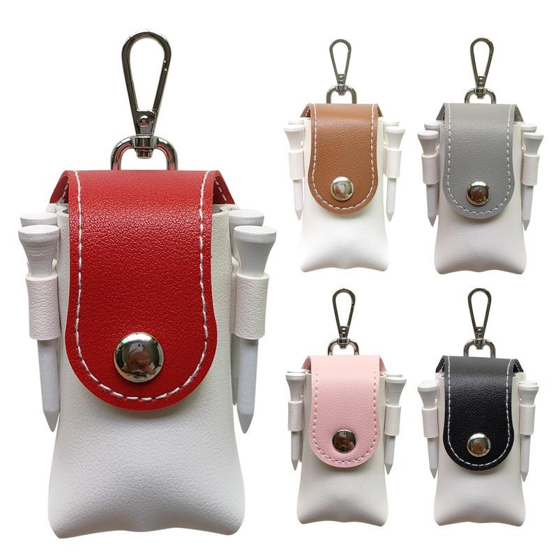 Mini golfa bumbiņu soma ar 2 golfa bumbiņām 4 TEE golfa vidukļa glabāšanas somas maisiņš PVC golfa bumbiņu kabatas aizsargapvalks Golfa piederumi
