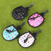 Väike golfipalli vöökott Neopreenist golfi triibud ja pallid kandekoti hoidja Professionaalne golfi hoiukoti klamber võtmehoidja konksuga