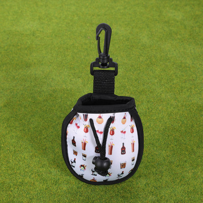 Väike golfipalli vöökott Neopreenist golfi triibud ja pallid kandekoti hoidja Professionaalne golfi hoiukoti klamber võtmehoidja konksuga