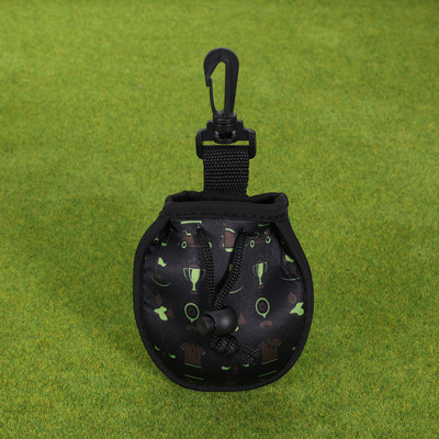 Väike golfipalli vöökott Neopreenist golfi triibud ja pallid kandekoti hoidja Professionaalne golfi hoiukoti klamber võtmehoidja konksuga