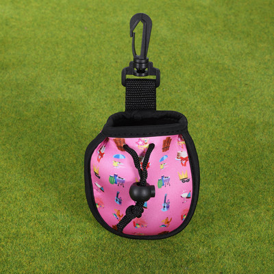 Väike golfipalli vöökott Neopreenist golfi triibud ja pallid kandekoti hoidja Professionaalne golfi hoiukoti klamber võtmehoidja konksuga