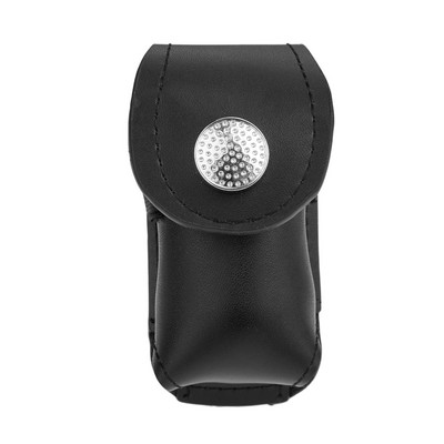 Mini hordozható bőrcsipesz övön Golf labdatáska golfpólók és Divot szerszámtartó táska, deréktáska, 2 labda tárolására