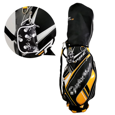 Малка чанта за топка за голф с череп от полиуретан, мини чанти за голф с цип и тениска, малък джоб, спортни стоки 3 цвята