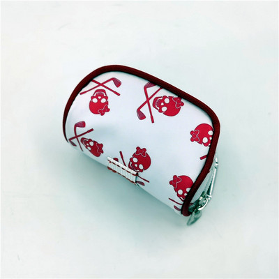 Τσάντα PU Skull Μικρή τσάντα για μπάλα γκολφ Τσάντες γκολφ με φερμουάρ μίνι με θέση Tee Αθλητικά είδη μικρής τσέπης 3 χρωμάτων