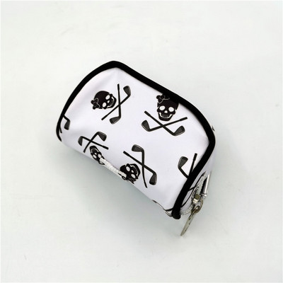 Τσάντα PU Skull Μικρή τσάντα για μπάλα γκολφ Τσάντες γκολφ με φερμουάρ μίνι με θέση Tee Αθλητικά είδη μικρής τσέπης 3 χρωμάτων