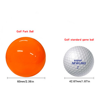 1 бр. LED топка за голф парк с принудителна луминесценция за нощни тренировки Супер ярка външна трицветна топка за подарък за голфъри Топка за голф