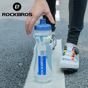 ROCKBROS 750ml Колоездене Бутилка за вода Тип стискане Фитнес Спорт Бутилка за вода Път Mtb Велосипед Бутилка Бягане Аксесоари за велосипеди