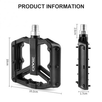 CXWXC Велосипедни найлонови педали Тройни Perrin запечатани лагери Широка зона против хлъзгане Шипове Крак MTB Педали Части за велосипеди 9