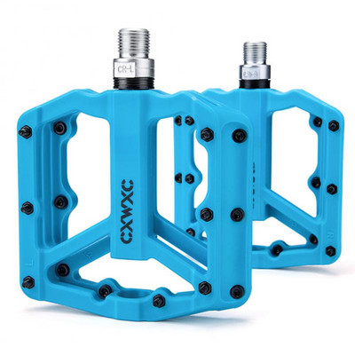 CXWXC Pedale din nailon pentru biciclete Rulment etanșat triplu Perrin, zonă largă, anti-alunecare, pedală MTB, piese pentru biciclete 9