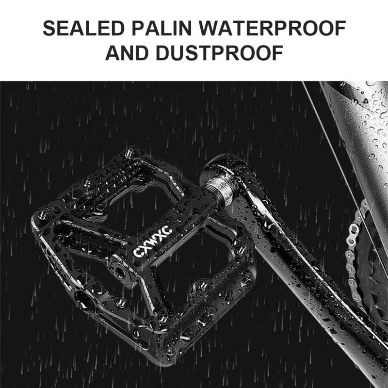 CXWXC Pedale din nailon pentru biciclete Rulment etanșat triplu Perrin, zonă largă, anti-alunecare, pedală MTB, piese pentru biciclete 9