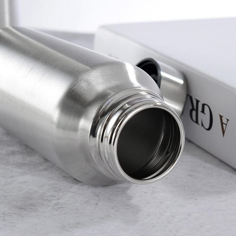 Karstā izpārdošana ūdens pudele, nerūsējošais tērauds, liela ietilpība, pārnēsājama sporta vienas sienas tējkanna āra velosipēdam sporta dzeršanai 1000 ml