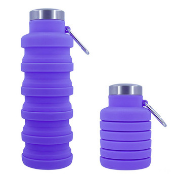 Нова преносима силиконова бутилка за вода Прибиращи се сгъваеми чаши за бутилки за кафе E Инструменти за пътуване на открито Сгъваеми спортни бутилки