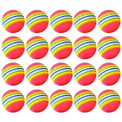 20 τμχ μπάλες του γκολφ ελαφρύ Rainbow Ball 42mm διάμετρος 3g/pc κόκκινο μπλε κίτρινο 3 χρώματα pracitce αθλητική μπάλα εσωτερικού χώρου για παίκτη γκολφ