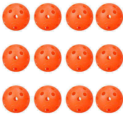 12 tk Harjutus golfipallid õõnsad plastikust golfi treeningpallid värvilised õhuvooluga golfipallid kiigelharjutuste sõidurada PE mängupall