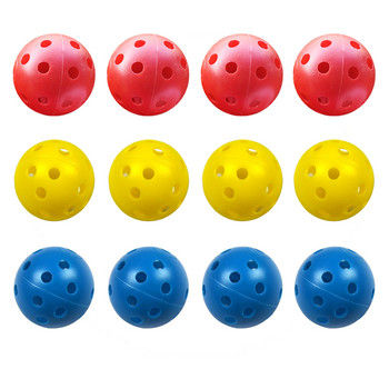 Μπάλες του γκολφ εξάσκηση 12 συσκευασίες πολλών χρωμάτων για να διαλέξετε μπάλα τρύπας λευκό μπλε κίτρινο ροζ πορτοκαλί κόκκινο εσωτερικός χώρος μας γκολφ σε εξωτερικό χώρο Πλαστική μπάλα