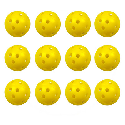 Mingi de golf pentru antrenament 12 pachete de multe culori pentru a alege minge cu gaură alb albastru galben roz portocaliu roșu pentru interior minge de golf din plastic