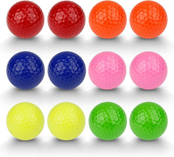CRESTGOLF 6 бр./Опаковка Цветни топки за мини голф Тренировъчни топки за голф от две части Тренировъчни голф пелоти