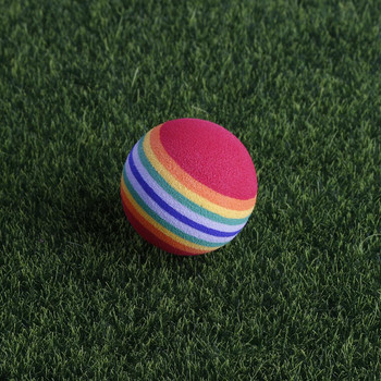20 τμχ Μπάλα γκολφ 38 χιλ. αφρός EVA Soft Rainbow Stripe Golf Training Ball Swing Λέσχη γκολφ Βοηθήματα προπόνησης για αρχάριους Μπάλα εσωτερικού χώρου