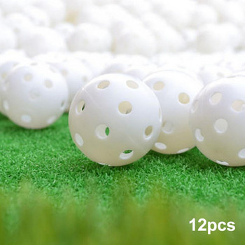 12Pcs Home Indoor Driving Range 42,6 mm Limited Flight Hollow Training Golfs for Swing Practice