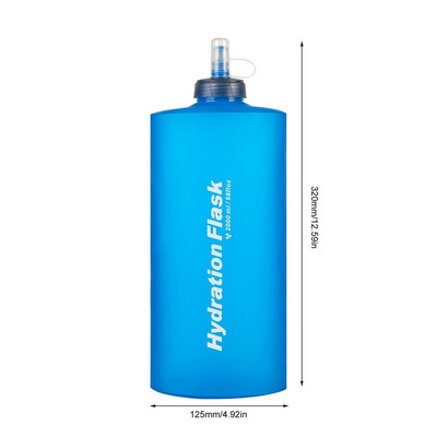 1000ML/2000ML Flacon moale Pliabil, pliabil, Sticlă de apă pliabilă, fără BPA, pentru alergare în aer liber Ciclism, pachet de hidratare, geantă de talie vestă