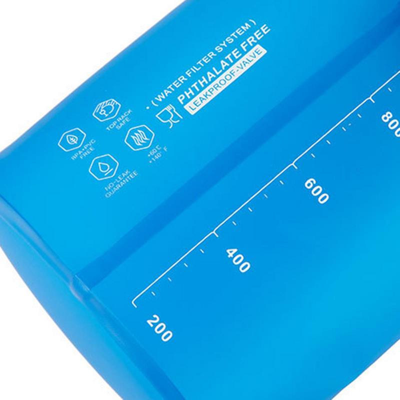 1000ML/2000ML Flacon moale Pliabil, pliabil, Sticlă de apă pliabilă, fără BPA, pentru alergare în aer liber Ciclism, pachet de hidratare, geantă de talie vestă