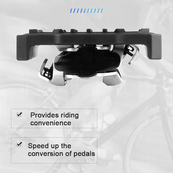 Преобразувател на педали MTB Педали за велосипеди без щипки Самозаключващ се адаптер за педали за планински велосипеди за Shimano M520/M540/M8000/M9000