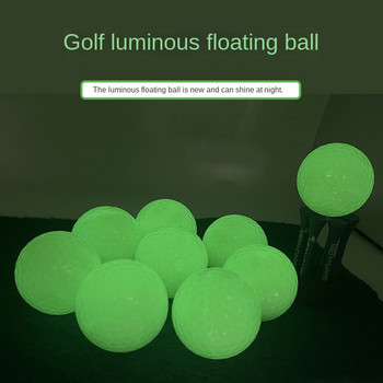 2 Pcs Glow in The Dark Balls Golf Light Up Luminous and Float on Water Gifts Practice Gold Game for Men Παιδιά Γυναίκες