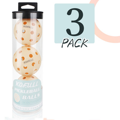 3 vnt./pakuote lauko marinavimo kamuoliukai 74 mm 40 skylučių marinavimo kamuoliukai, skirti žaisti lauke ir viduje. Didelio elastingumo ir patvarios smėlio spalvos