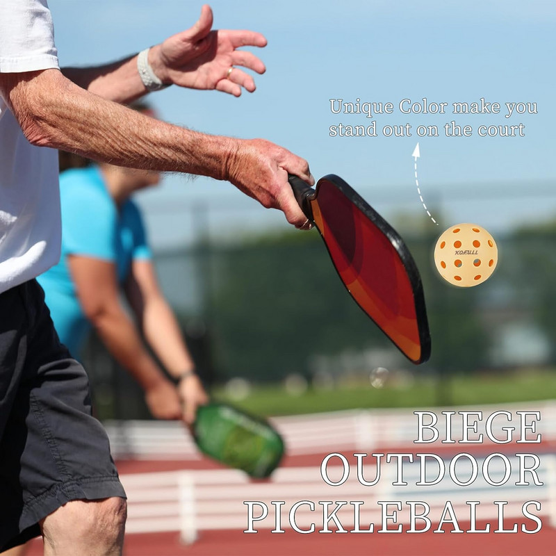 3 vnt./pakuote lauko marinavimo kamuoliukai 74 mm 40 skylučių marinavimo kamuoliukai, skirti žaisti lauke ir viduje. Didelio elastingumo ir patvarios smėlio spalvos