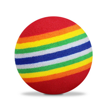 50 τεμάχια/τσάντα Golf Ink Balls Golf Rainbow Stripe Balls EVA Indoor Foam Soft Ball Swing Training Golf Auxiliary Practice Ball
