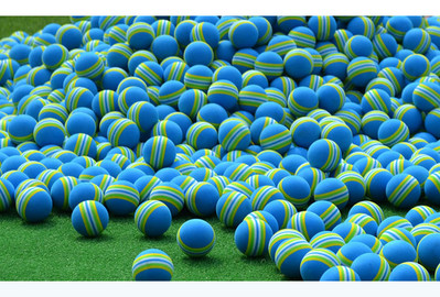 50db/táska golf tintalabdák golf szivárvány csíkos labdák EVA beltéri hab puha labda lendítő golf kiegészítő gyakorló labda