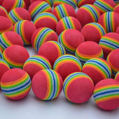 50db/táska golf tintalabdák golf szivárvány csíkos labdák EVA beltéri hab puha labda lendítő golf kiegészítő gyakorló labda