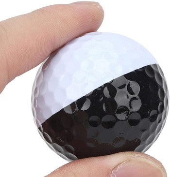 Αξεσουάρ γυμναστικής μπάλας γκολφ δύο χρωμάτων Μαύρο Λευκό Πατέρα Σκόπευσης Διπλό Επίπεδο Αξεσουάρ γυμναστικής μπάλας γκολφ