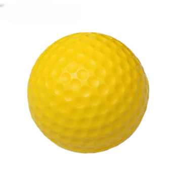 10 бр. Жълти топки за голф от PU пяна Гъба Еластична тренировка на закрито на открито