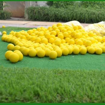 10Pcs Yellow PU Foam Golf Balls Sponge Elastic Indoor Outdoor Practice Training