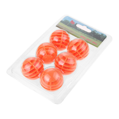 6 τεμ. 42 χιλιοστά Spacing μπάλες του γκολφ Εκπαιδευτικές μπάλες γκολφ για αρχάριους Swing Hit εσωτερικού χώρου πλαστικές κοίλες μπάλες εξάσκησης