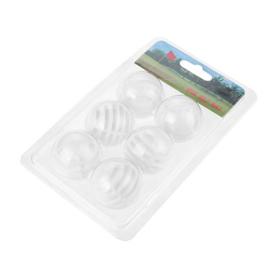 6 τεμ. 42 χιλιοστά Spacing μπάλες του γκολφ Εκπαιδευτικές μπάλες γκολφ για αρχάριους Swing Hit εσωτερικού χώρου πλαστικές κοίλες μπάλες εξάσκησης