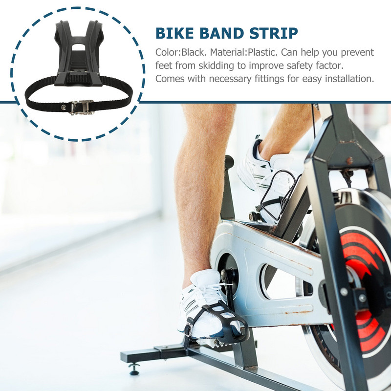 Bicicleta Estatica Para Ejercicios pedaalikoera koon varbaklambri kest MTB plastikust libisemisvastased jalgrattapedaalid rihmadega rihmaklambrid